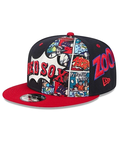 New Era Big Boys and Girls Navy/Red Boston Red Sox 2025 Mlb Diamond Hero Edition 9FIFTY Snapback Hat