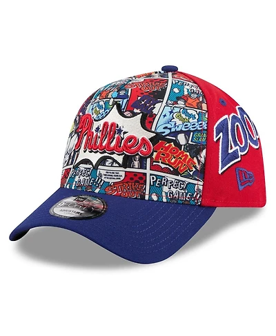 New Era Big Boys and Girls Red/Royal Philadelphia Phillies 2025 Mlb Diamond Hero Edition A-Frame 9FORTY Adjustable Hat