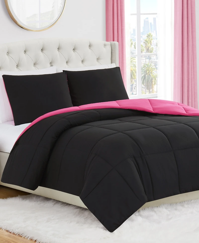 Juicy Couture Box Stitch Reversible -Pc. Comforter Set