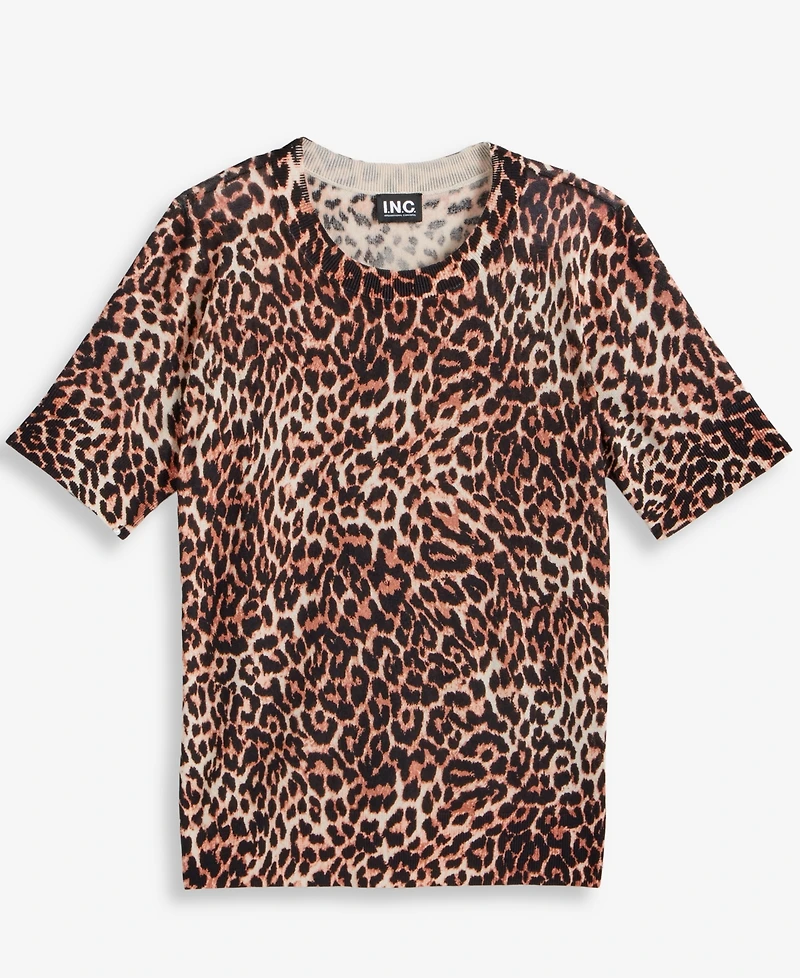 I.n.c. International Concepts Women's Animal-Print Sweater, Macy's Exclusive
