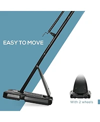 Soozier Portable Basketball Hoop with Wheels, 9.6-11.5FT Height-Adjustable
