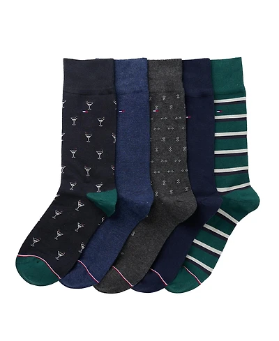 Tommy Hilfiger Men's Dress Crew Socks, 5-Pack