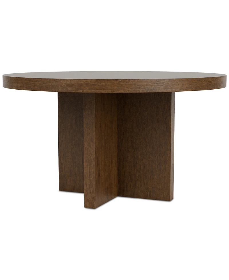 Davie Cracked Oak 54" Round Table