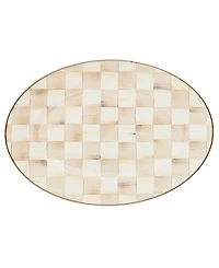 MacKenzie-Childs Mocha Check Oval Platter