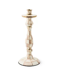 MacKenzie-Childs Mocha Check Large Candlestick