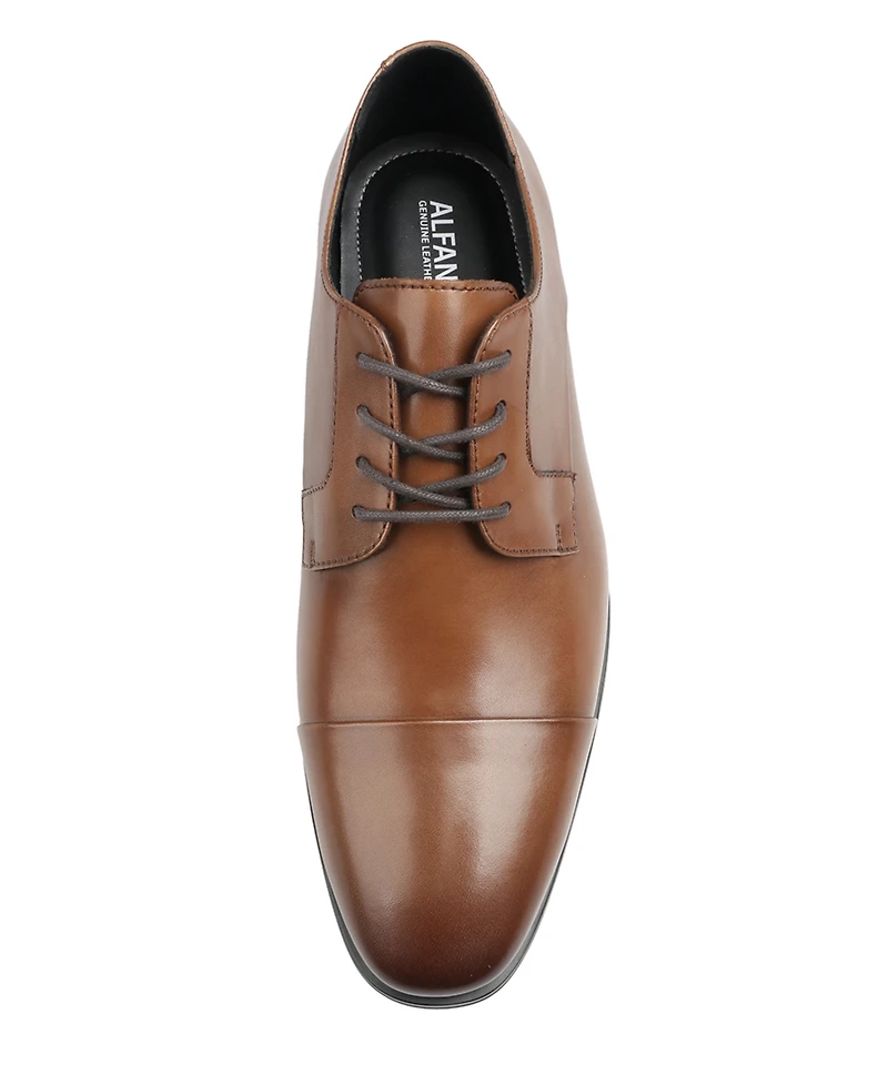 Alfani Men's Jovann Genuine Leather Round Toe Lace Up Dress Shoes, Macy's Exclusive