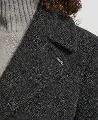 Dkny Women's Maxi Boucle Notch Collar Coat