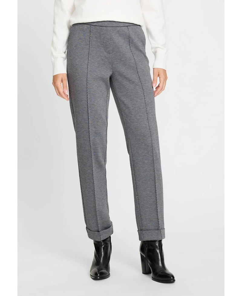 Olsen Lisa Fit Micro Pattern Cropped Pant