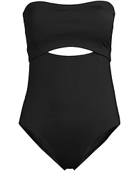 Lands' End Women's Bandeau Cut Out One Piece