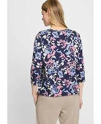 Olsen Women's Abstract Floral T-Shirt