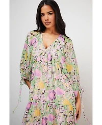 Warehouse Women's Chiffon Batwing Midi Dress