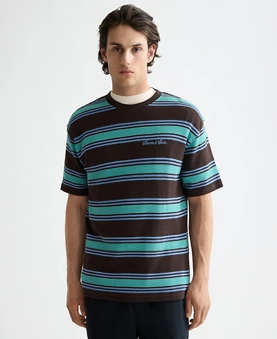 Scotch & Soda Men's Waffle Stripe Short Sleeve T-Shirt