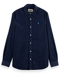 Scotch & Soda Men's Regular Fit Chest Embroidered Shirt