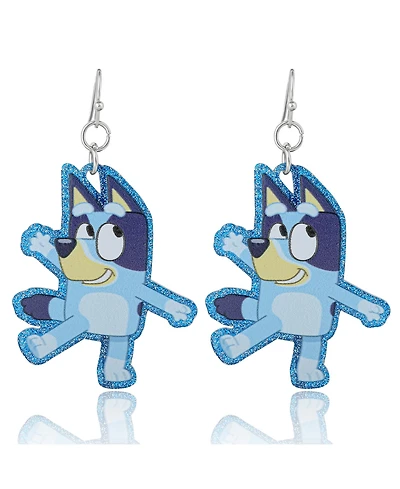 Bluey Drop Earrings with Character Silhouettes - Lightweight and Fun Kids Jewelry