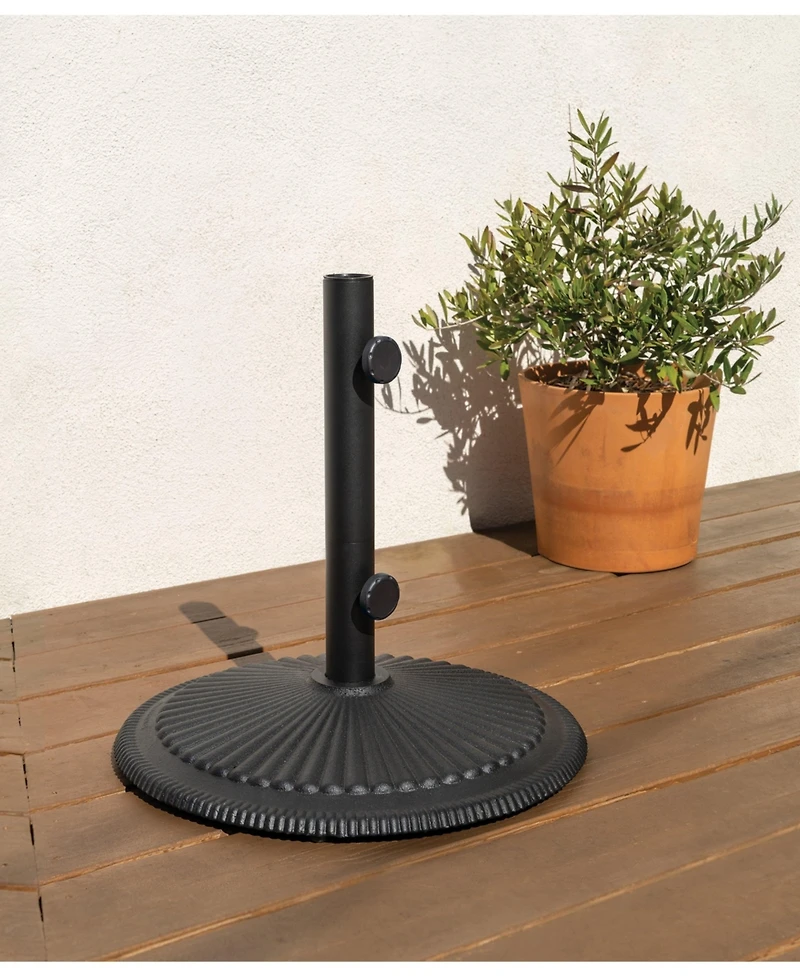 Mondawe 50lb Round Cast Iron Patio Umbrella Base