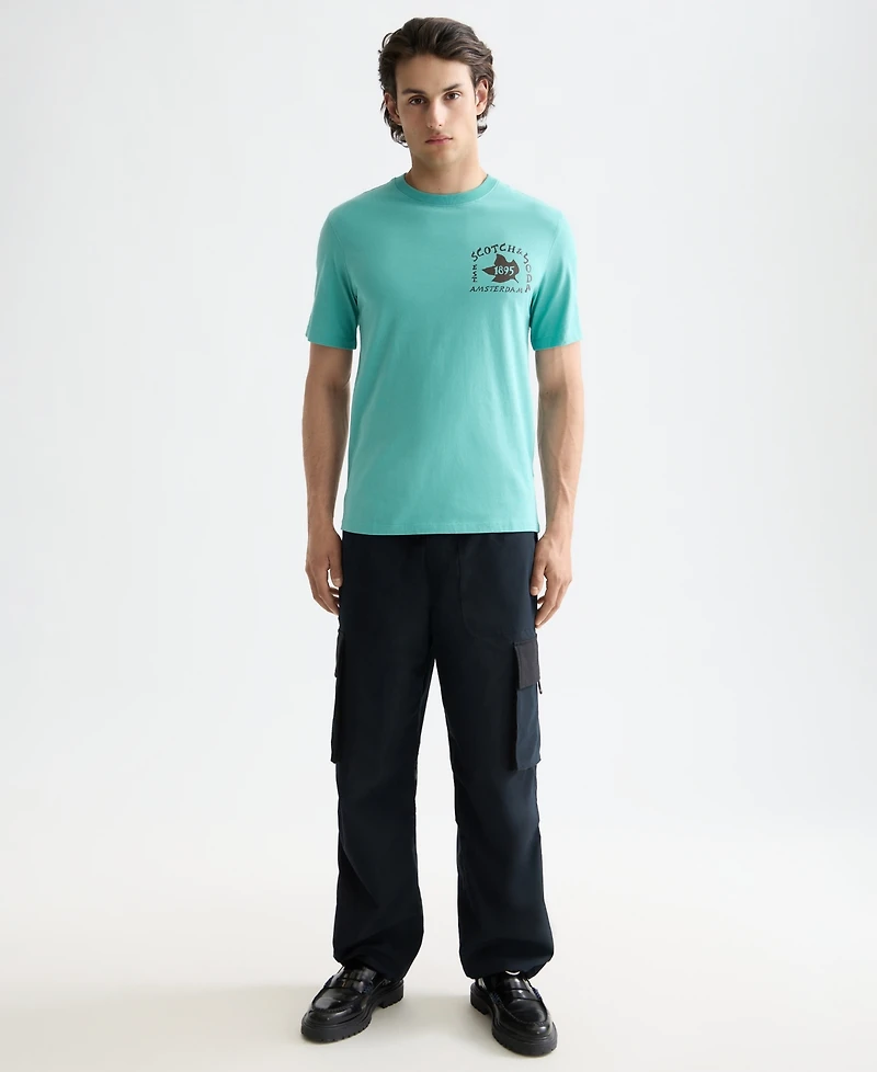 Scotch & Soda Men's Short Sleeve Logo Graphic Crewneck T-Shirt