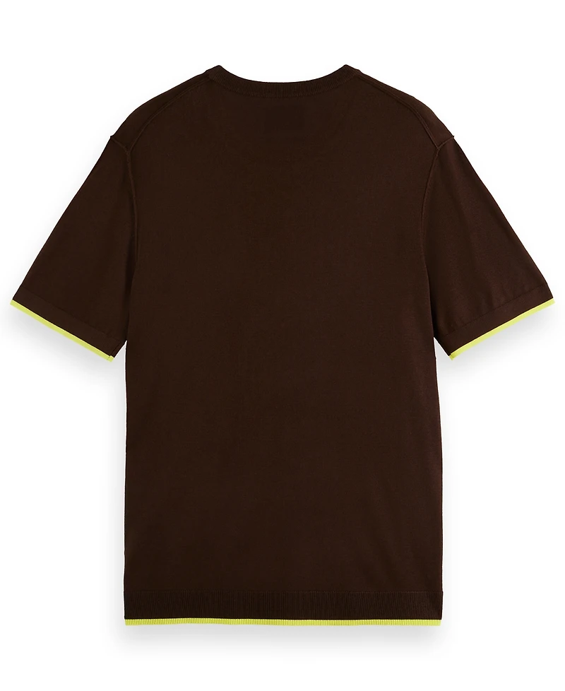 Scotch & Soda Men's Relaxed Fit Short Sleeve Textured T-Shirt