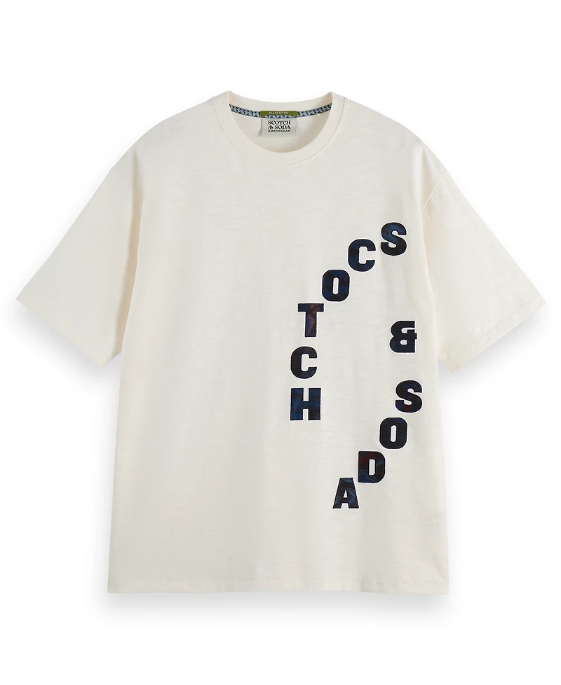 Scotch & Soda Men's Loose Fit Applique T-Shirt