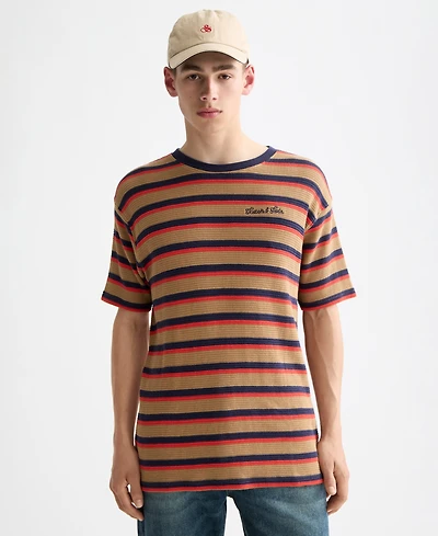 Scotch & Soda Men's Waffle Stripe Short Sleeve T-Shirt
