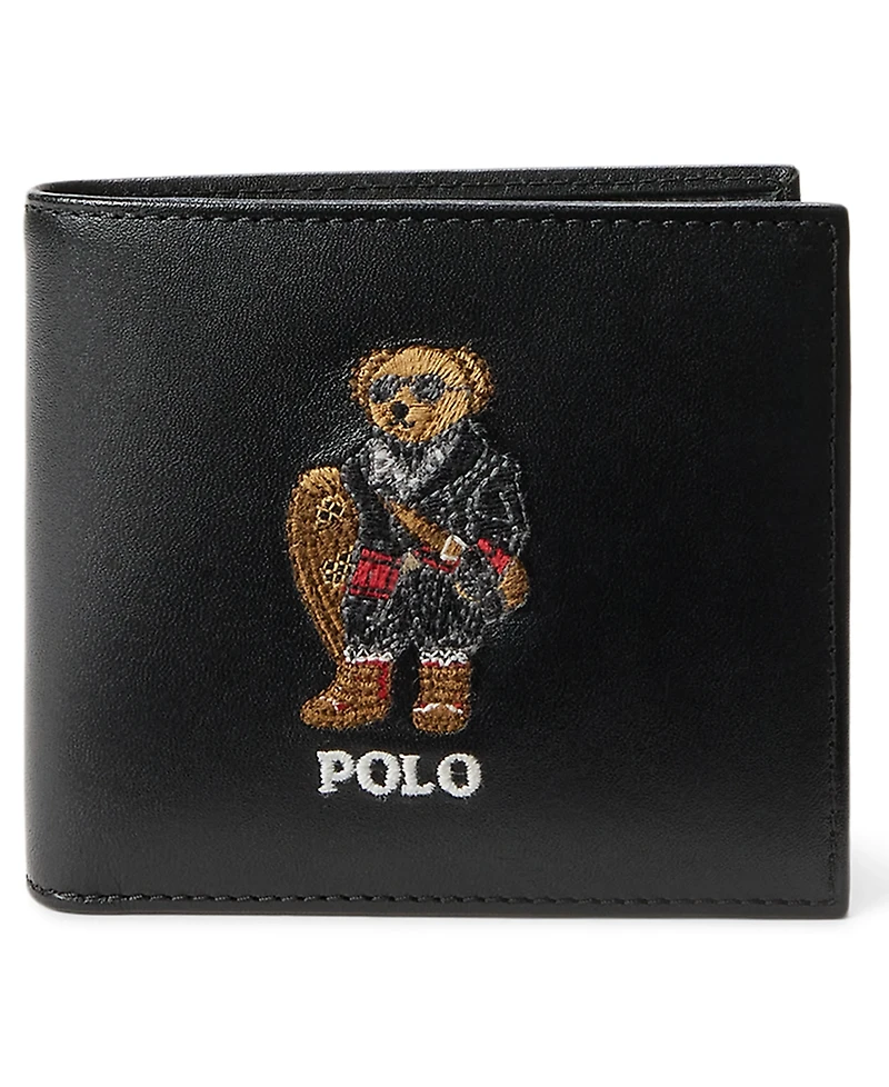 Polo Ralph Lauren Men's Polo Bear Leather Billfold Wallet