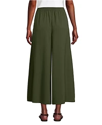 Lands' End Women's Tall Creaseless High Rise Palazzo Crop Pants