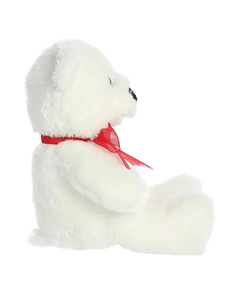 Aurora Small Bear Cuddly Plush Toy White 8"