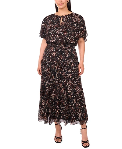 Msk Plus Maxi Tiered Dress