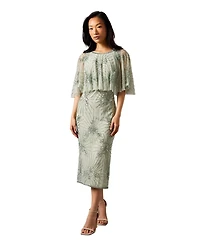 Coast Women's Floral Embellished Cape Midi Dress