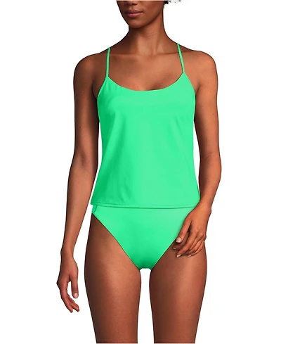 Lands' End Women's Tugless QuickDry Adjustable Strappy Back Tankini Top