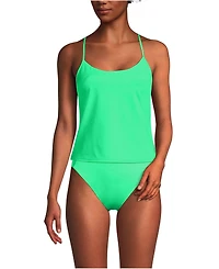 Lands' End Women's Tugless QuickDry Adjustable Strappy Back Tankini Top