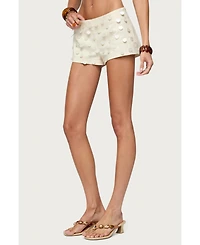 Edikted Womens Arielle Iridescent Shorts