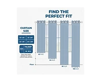 Superior Noor Chenille Semi-Blackout Machine Washable Curtains, Set of 2 Panels