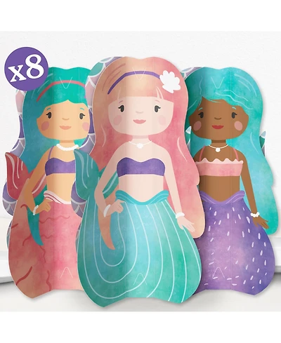Big Dot of Happiness Freestanding 3D Mermaid Centerpiece Table Decorations