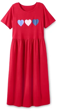 Woman Within Plus Short-Sleeve Scoopneck Empire Waist Dress