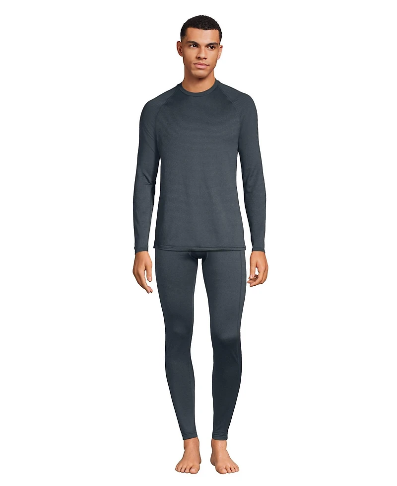Lands' End Men's Long Sleeve Crew Neck Expedition Thermaskin Long Underwear Top