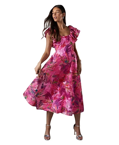 Coast Women's Frill Sleeve Midi Dress