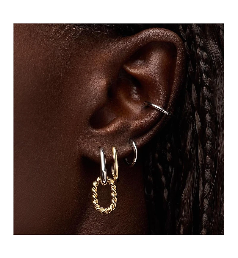 Ana Luisa Drop Earrings - Ash Double Mini Two Tone
