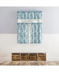 Greco Mosaic Semi-Sheer Rod Pocket Kitchen Curtain Valance