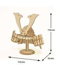 Flash Popup 3D Diy Puzzle: Kabuto Samurai Warrior Helmet