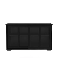 Casainc Kitchen Storage Cabinet with Glass Door for Pantry or Dining Room