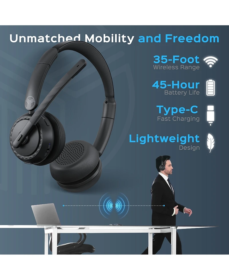 Treblab C7-Pro Wireless Bluetooth Headset