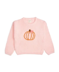 Sweet Wink Little and Big Girls Coquette Pumpkin Knit Sweater