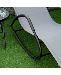 Outsunny Rocking Chair for Sunbathing, Lawn, Garden or Pool,