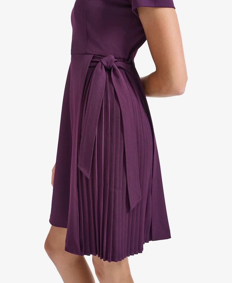Calvin Klein Women's Short Sleeve Pleat Dress