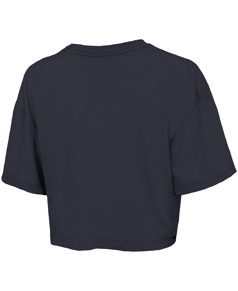 Majestic Women's Navy New York Yankees Boxy Crop T-Shirt
