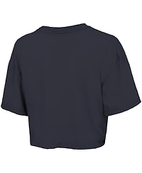 Majestic Women's Navy New York Yankees Boxy Crop T-Shirt