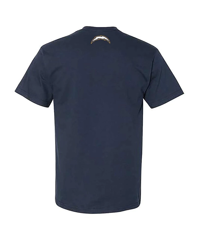The Wild Collective Men's and Women's Navy Los Angeles Chargers Super Scoop Neck T-Shirt