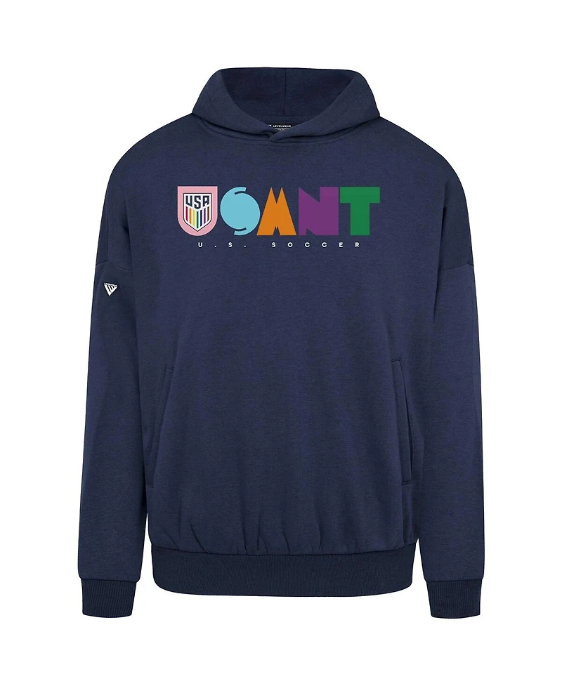 LevelWear Men's Navy Usmnt Contact Full On Pullover Hoodie