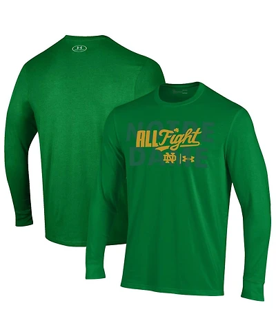 Under Armour Men's Kelly Green Notre Dame Fighting Irish All Fight Long Sleeve T-Shirt