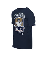 New Era Men's Cc Sabathia Navy York Yankees 2025 National Baseball Hall of Fame Graphic T-Shirt